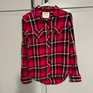 Flannel with snaps, ladies shirt, Arizona extra- small, plaid